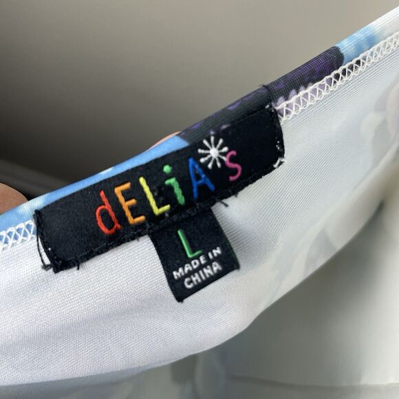 Delias Size L UR Highway to heaven halter butterfly retro 90s y2k print dress - Picture 6 of 9